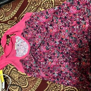 Mudd floral print tank top pink xs